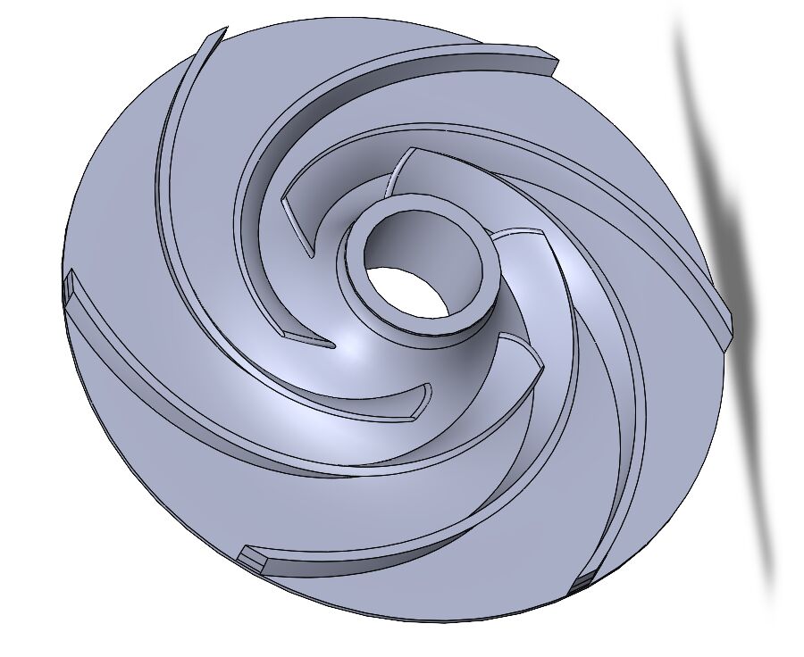 CAO d'une roue de pompe centrifuge