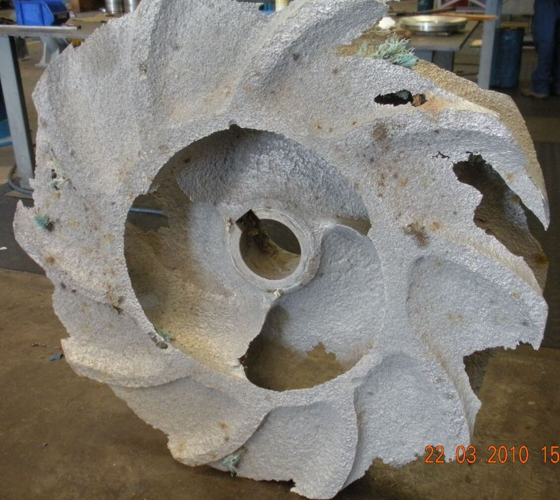 Roue de pompe usée à rétroconcevoir